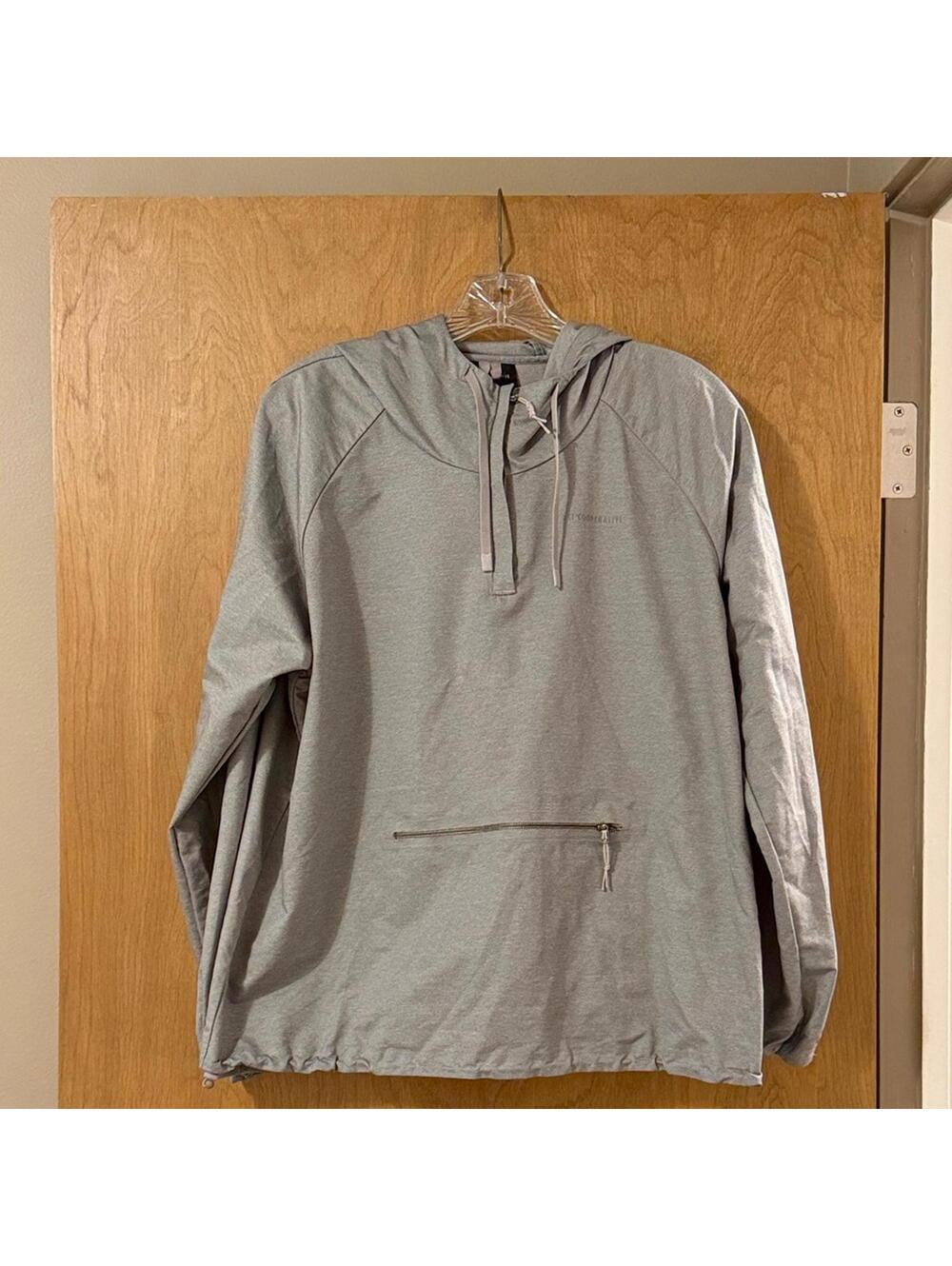 REI Co-op Gray Pullover Anorak Hoodie Size Large Good Used Condition